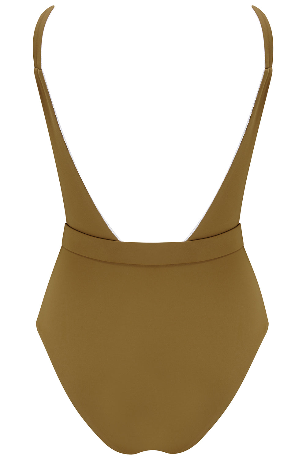 Elle One Piece Swimsuit Olive Back